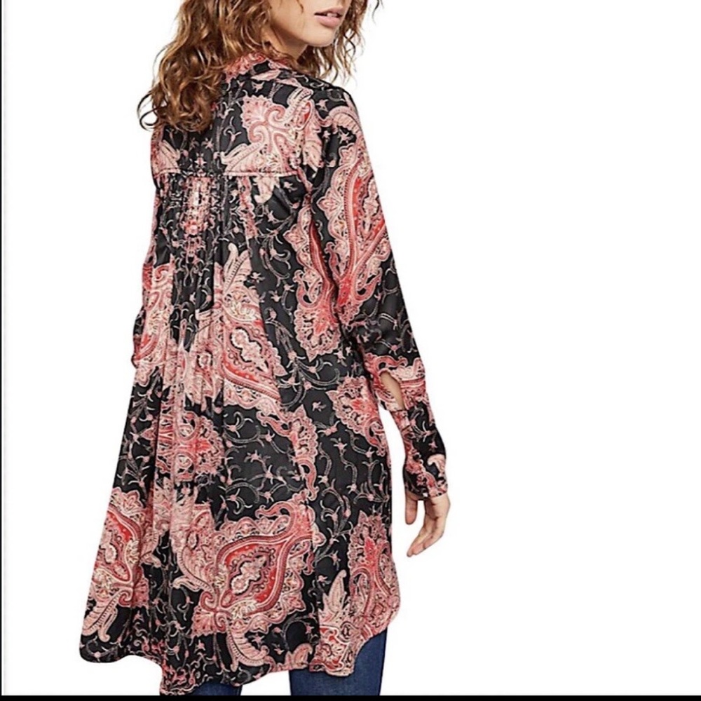 Free People Field of Butterflies Tunic Top XSmall (oversized) - Picture 15 of 15